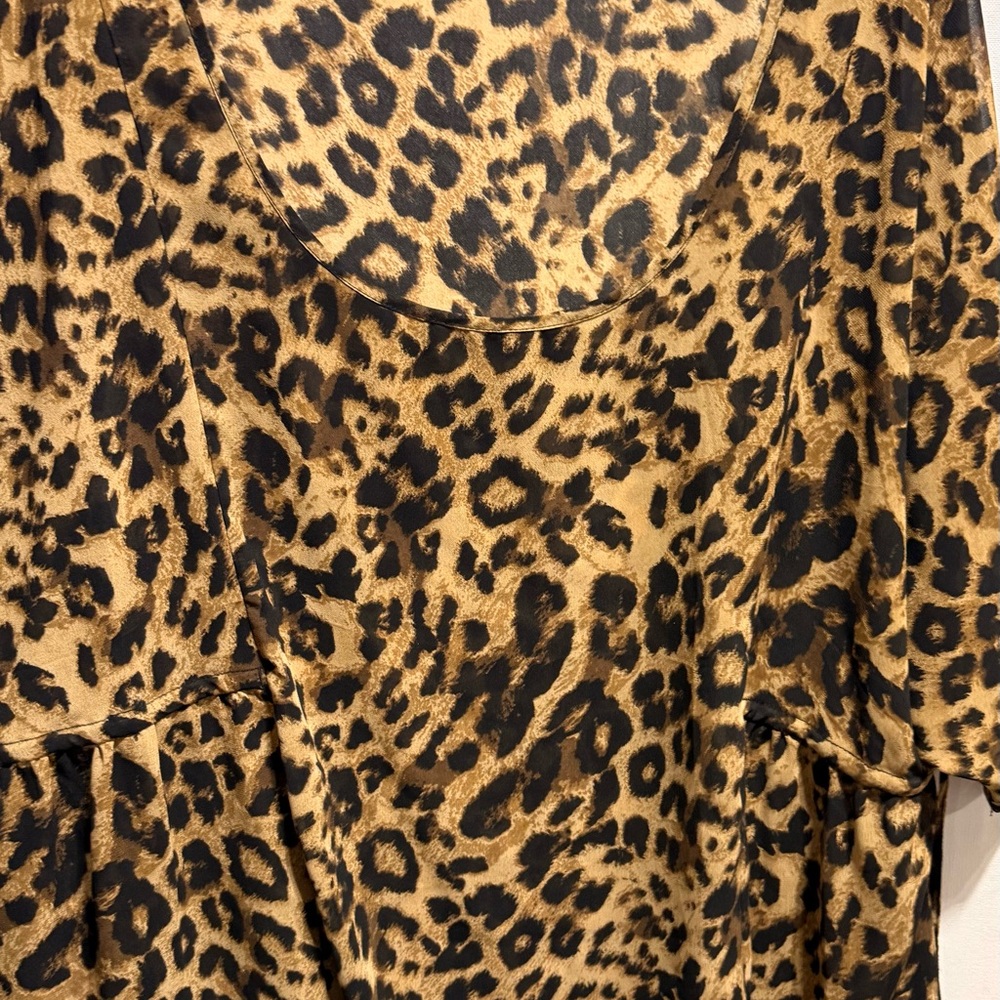 Torrid Relaxed Tan and Brown 3/4 Sleeve Tunic